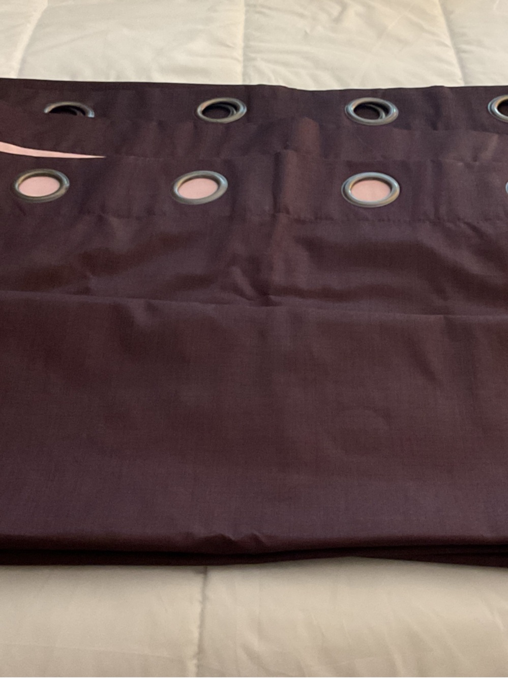 Plum Grommet Top Curtain Panel - Modern Window Drapery
